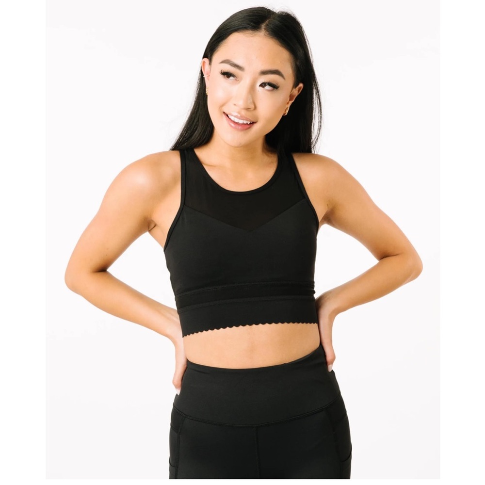 Zyia Black Star Mesh Bra size L
